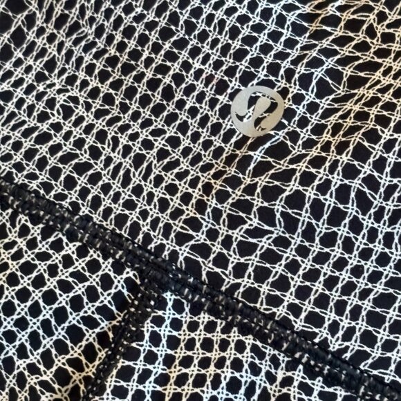 Like New Lululemon Wunder Under Mid Rise Pant Fall Net White Black Leggings 4 - Picture 7 of 10